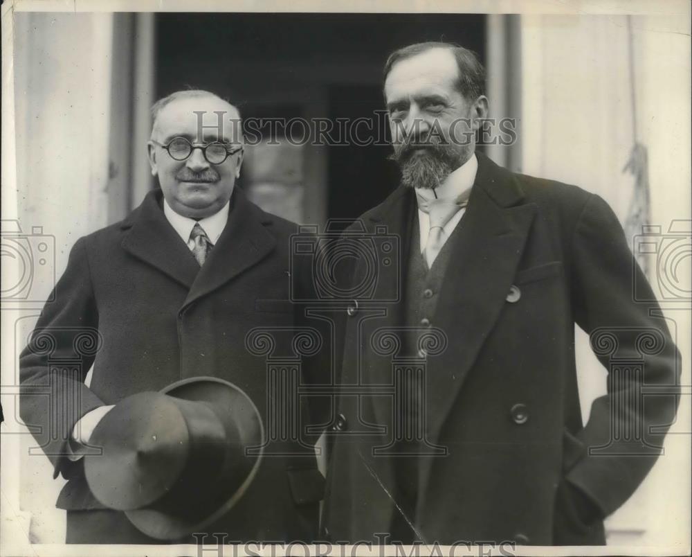 1928 Press Photo Andre Honnorat of Cite Universitair called on Pres Coolidge - Historic Images