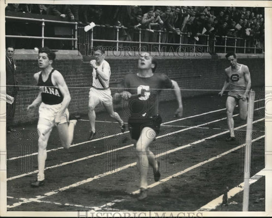 1937 Press Photo J Robinson of Ga wins 1/4 mile vs C Baldwin - nes16601 - Historic Images