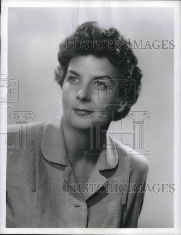 1956 Press Photo Kathy Godfrey hostess of The Personal Angle on CBS radio - Historic Images