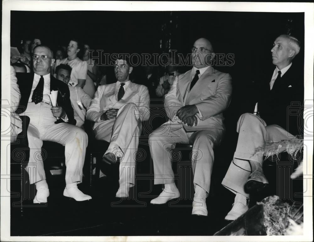 1939 Press Photo Rev Thomas D Ervingm VP Chuck Fred, Gren Ramsey - Historic Images