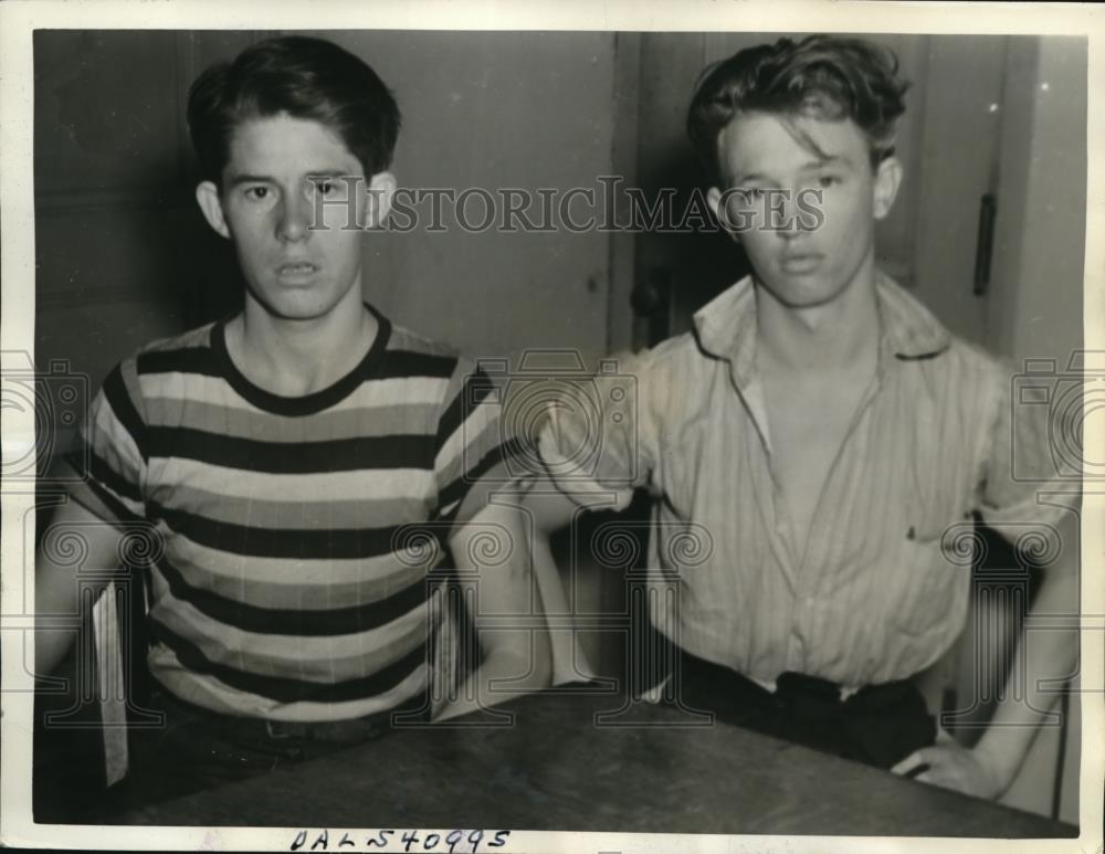 1940 Press Photo Little Rock Ark James Williams, James P Thorpe murder charges - Historic Images