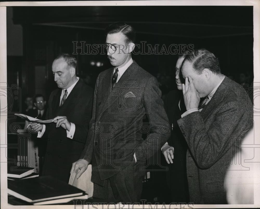 1939 Press Photo NYC Robert Moses Park Comm, Maj HJ Amy,WD Binger, Stan Isaacs - Historic Images