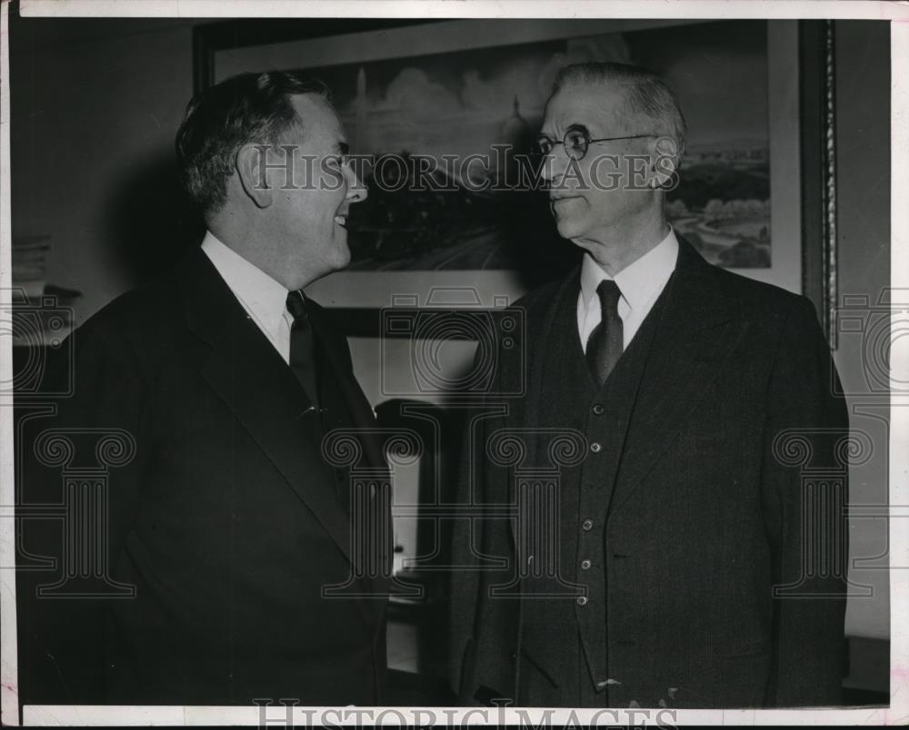 1944 Press Photo Thomas G. Corcoran and Clarence Lea - Historic Images