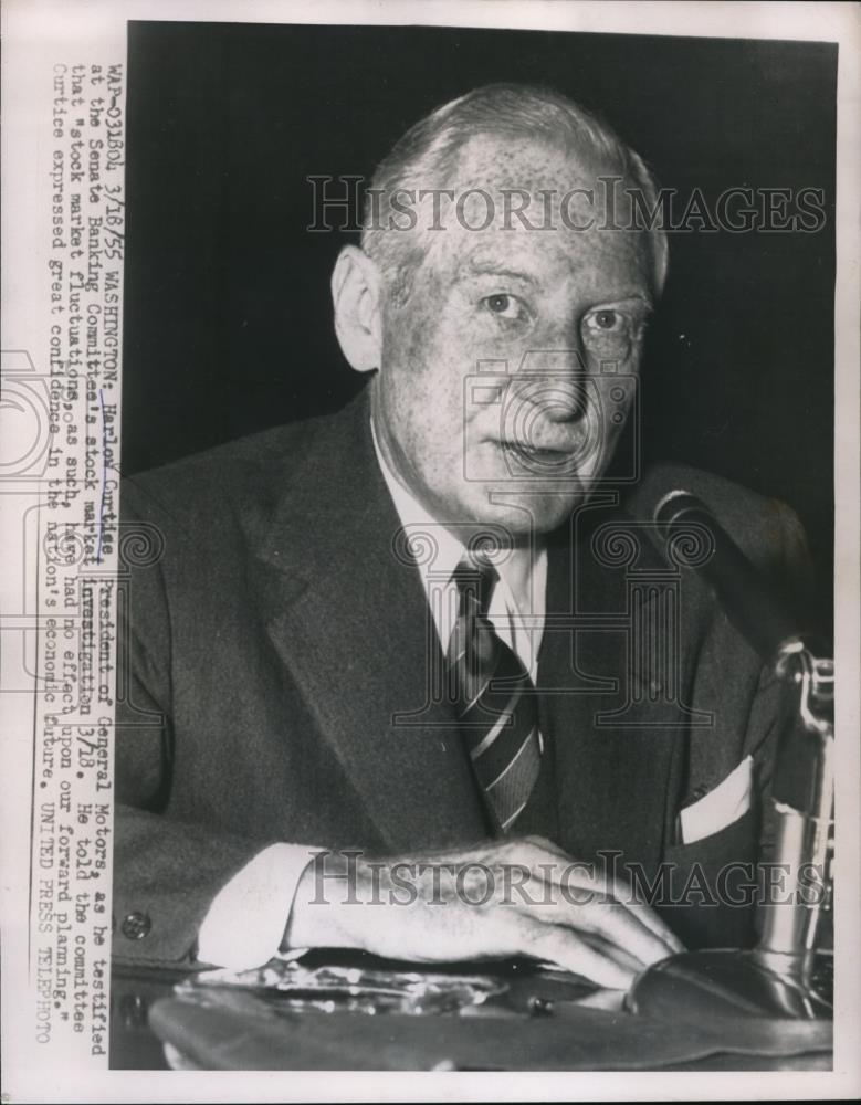 1955 Press Photo Wza==ash DC Harlow Curtice pres of General Motors Co - Historic Images