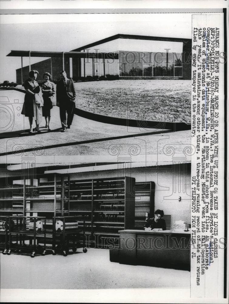 1967 Press Photo Internal Revenue Service&#39;s Nat&#39;l Computer Center at Martinsbury - Historic Images