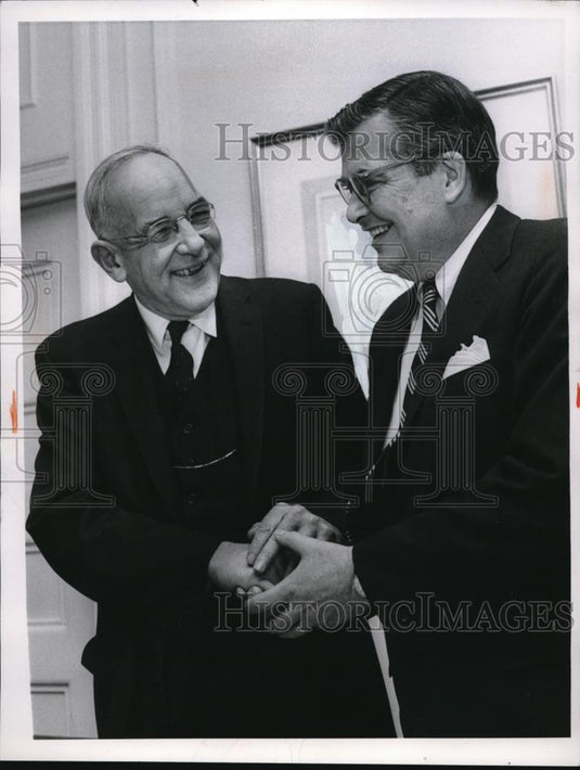 1966 Press Photo University Presidents John Millis and Robert Morse - nec89804 - Historic Images