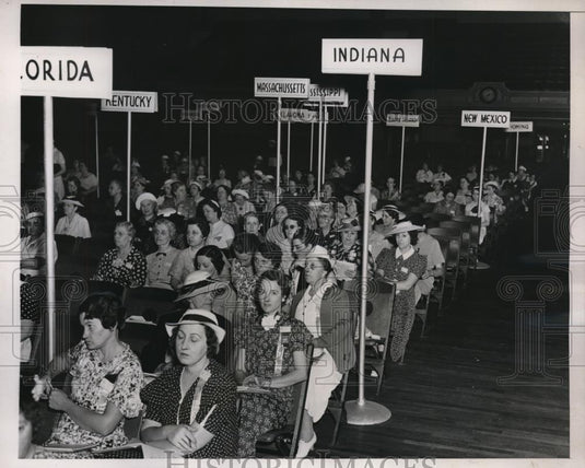 1937 Press Photo Natl Federation of Bus & Pro Womens clubs at Atlantic City - Historic Images