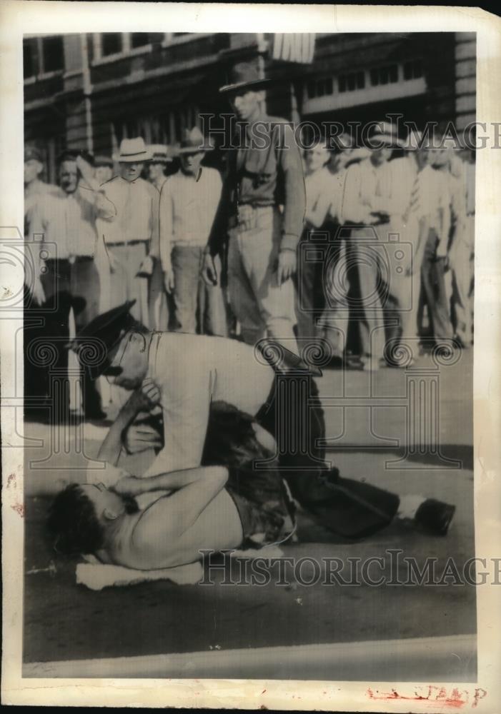 1938 Press Photo Oklahoma City Okla Woddy Hockaday arrested attack on President - Historic Images