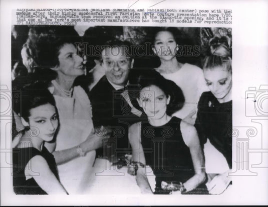 1962 Press Photo Simonetta & Fabiani at Parisian haute couture fashion show - Historic Images