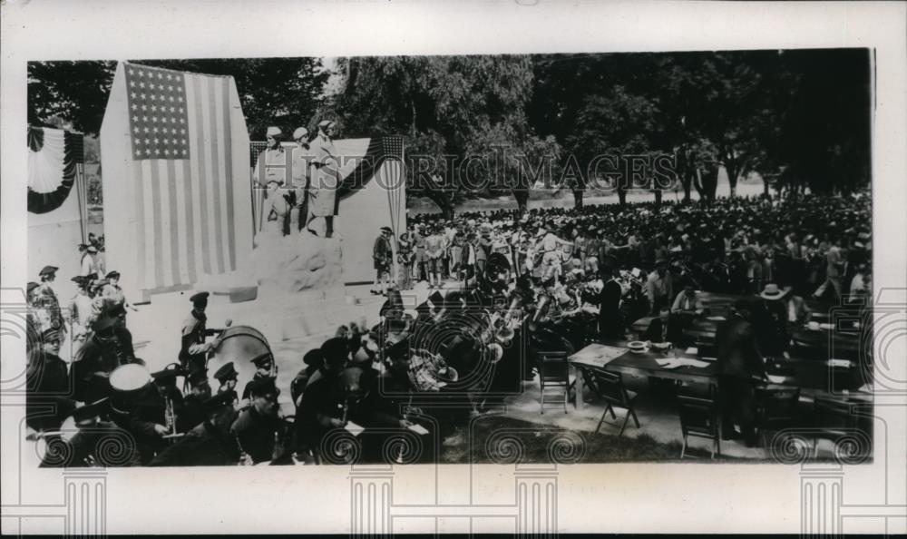 1938 Press Photo Marietta Gadedication of Westward Monument by Pres Roosevelt - Historic Images