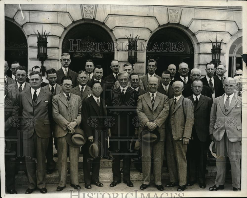 1931 Press Photo 4th Intnl Cotton Standards conference J Mathews - Historic Images