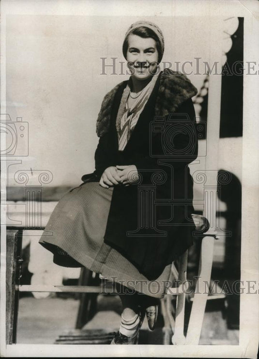 1932 Press Photo Nancy Littell age 14 speaks 4 languages - Historic Images