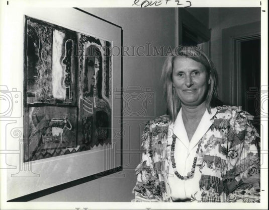 1990 Press Photo Harriet Ballard and Painting - cva03401 - Historic Images