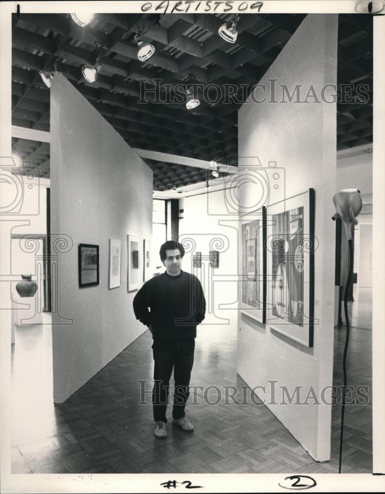 1990 Press Photo CIA Faculty art show Bruce Checefsky - cva06377 - Historic Images