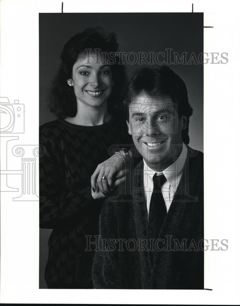 1991 Press Photo Figure Skaters Peter and Kitty Carruthers - Historic Images