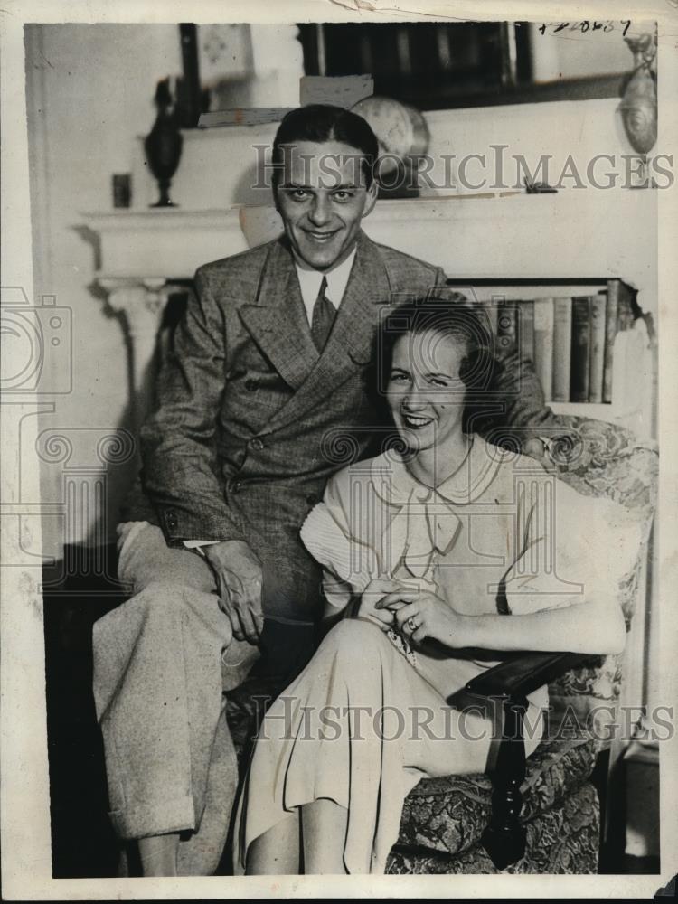 1933 Press Photo Alexander P Gray Jr actor &amp; wife Peggy Jane McCray heiress - Historic Images