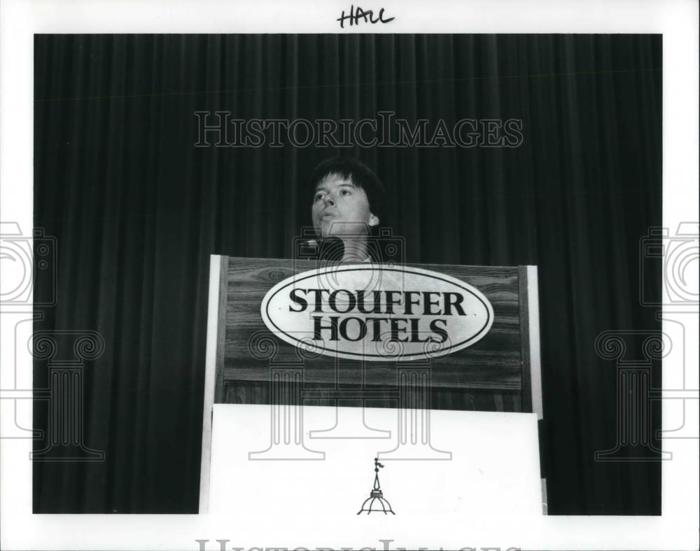 1991 Press Photo Ken Burns at Town Hall Speaker Series - Historic Images