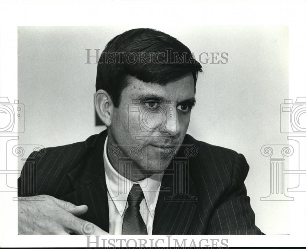 1990 Press Photo Jim Driscoll Member of Veterans that oppose US Policy In Gulf - Historic Images