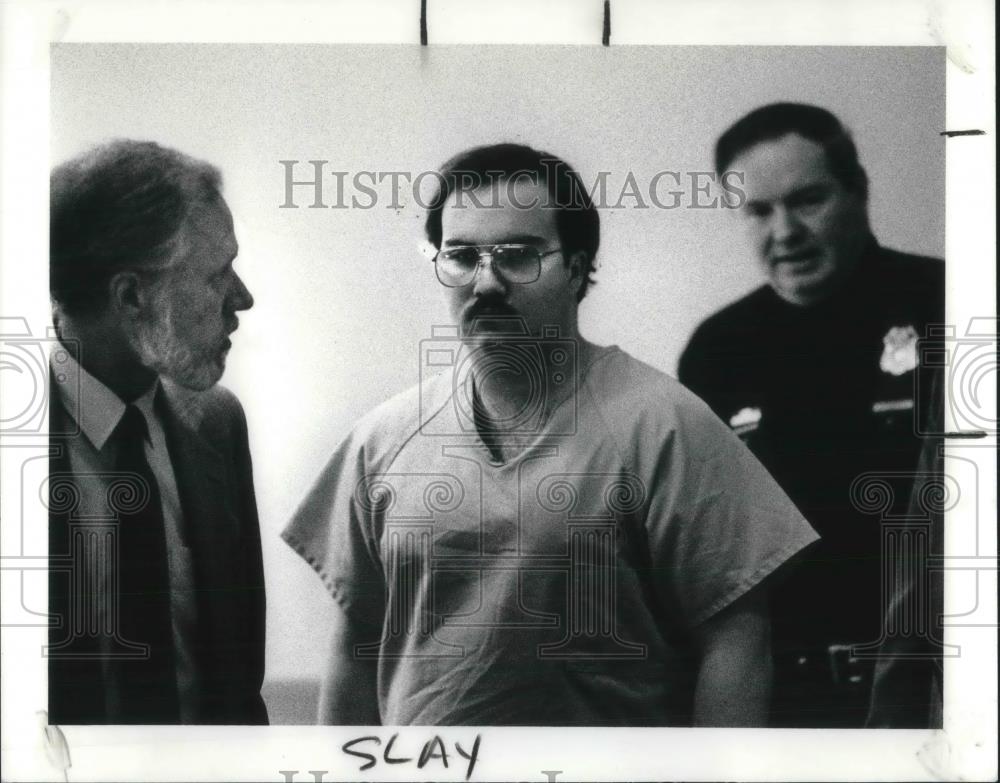 1990 Press Photo Michael Bailey charged with killing his adopted Parents. - Historic Images