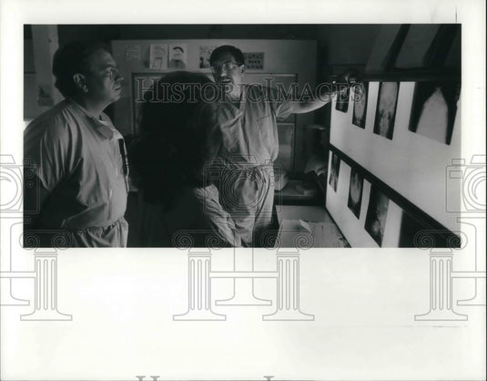 1990 Press Photo Byron Mulby, Dr BF Ballo & Dr Janet Blanchard - Historic Images