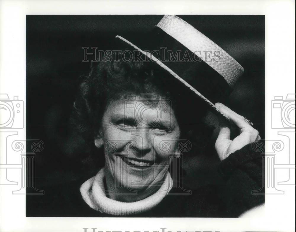 1991 Press Photo Terry Dunn at a workshop to help actors - Historic Images