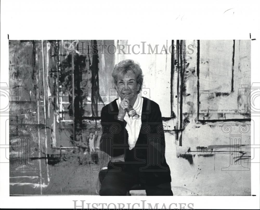 1990 Press Photo Shirley Aley Campbell artist - Tri -C west - Historic Images