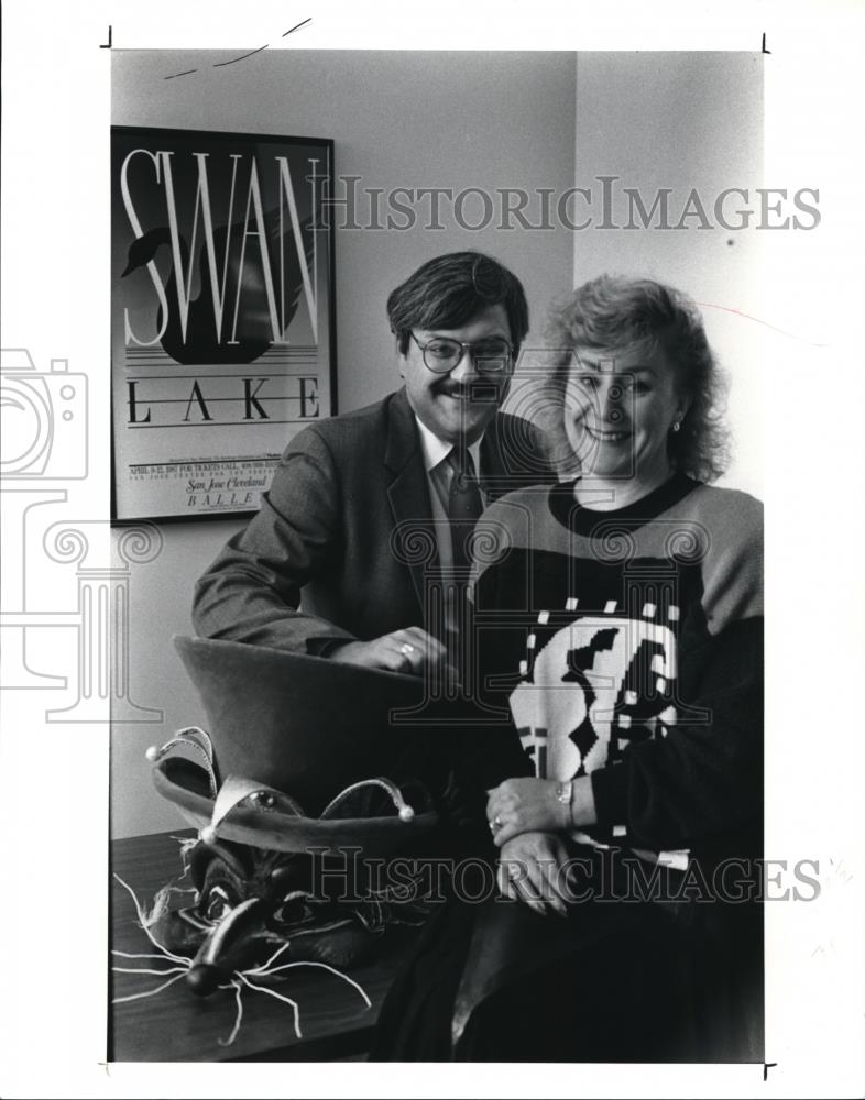 1990 Press Photo Dwight Bowes and Karen Loewenstern of Cleveland Ballet. - Historic Images