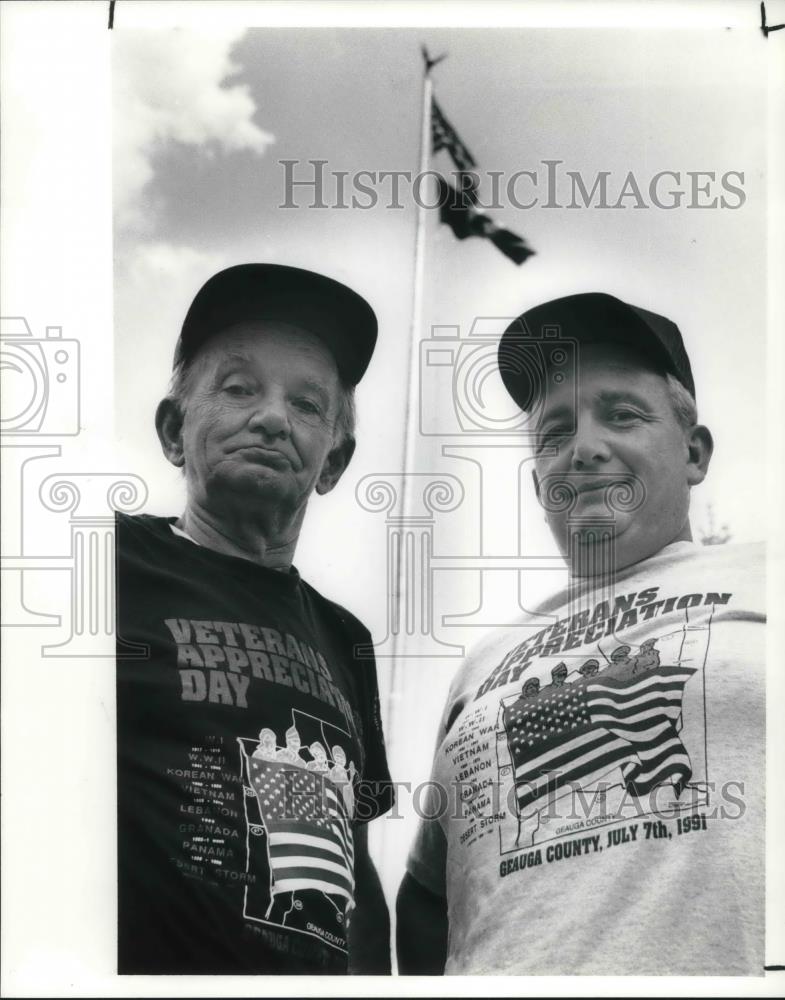 1991 Press Photo Harry Bolander and jerrie Farrow cocordinators of Geauga Co. - Historic Images