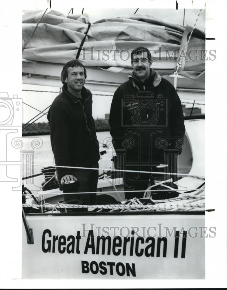 1993 Press Photo Bill Biewenga, co-skipper, and Rich Wilson, skipper - cva05006 - Historic Images