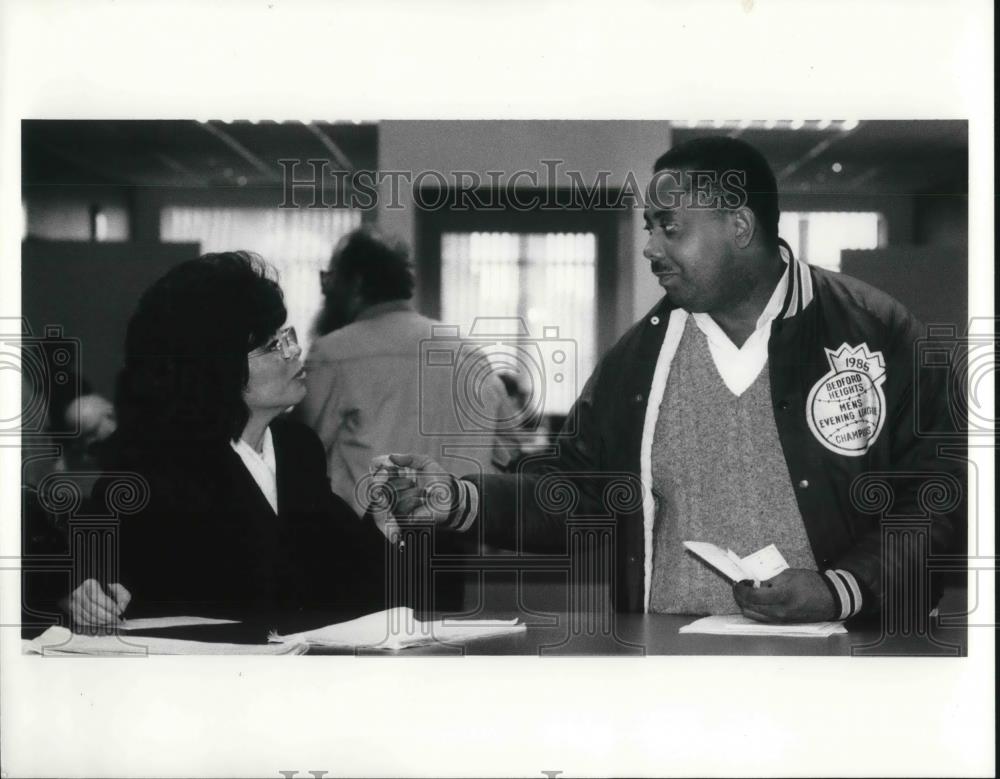 1990 Press Photo Carole Turoff Tyrone Bolden Election Candidates - Historic Images