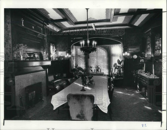 1990 Press Photo John Hartness's Brown Stone Mansion - Historic Images