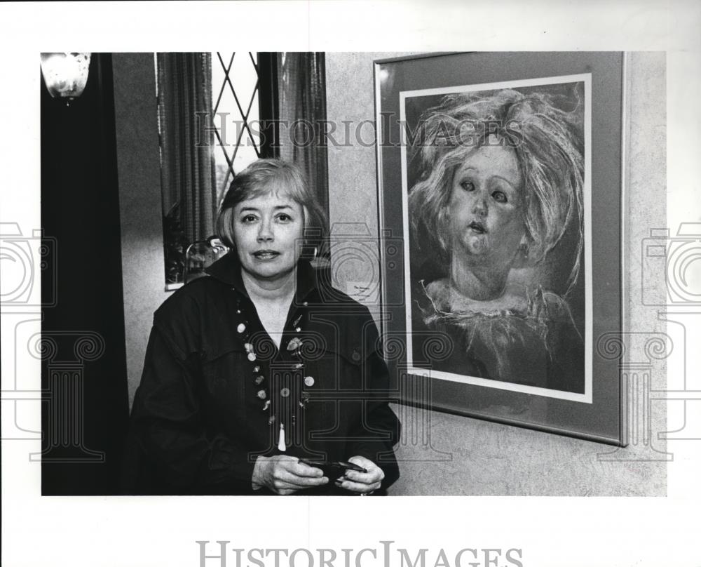 1990 Press Photo Joan Damankos, Ninth St. Studio - Historic Images