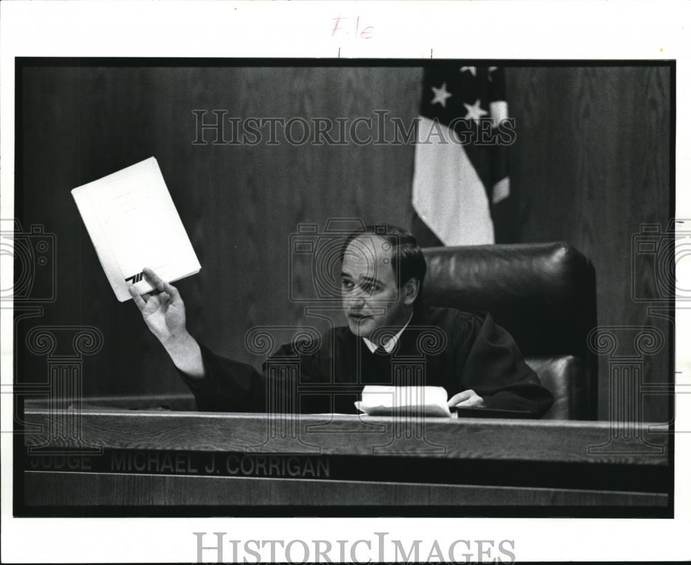 1990 Press Photo Judge Michael J. Corrigan - Historic Images