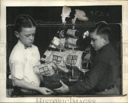 1923 Press Photo Francis Haught and Anthony Constantino of Waverly School - Historic Images