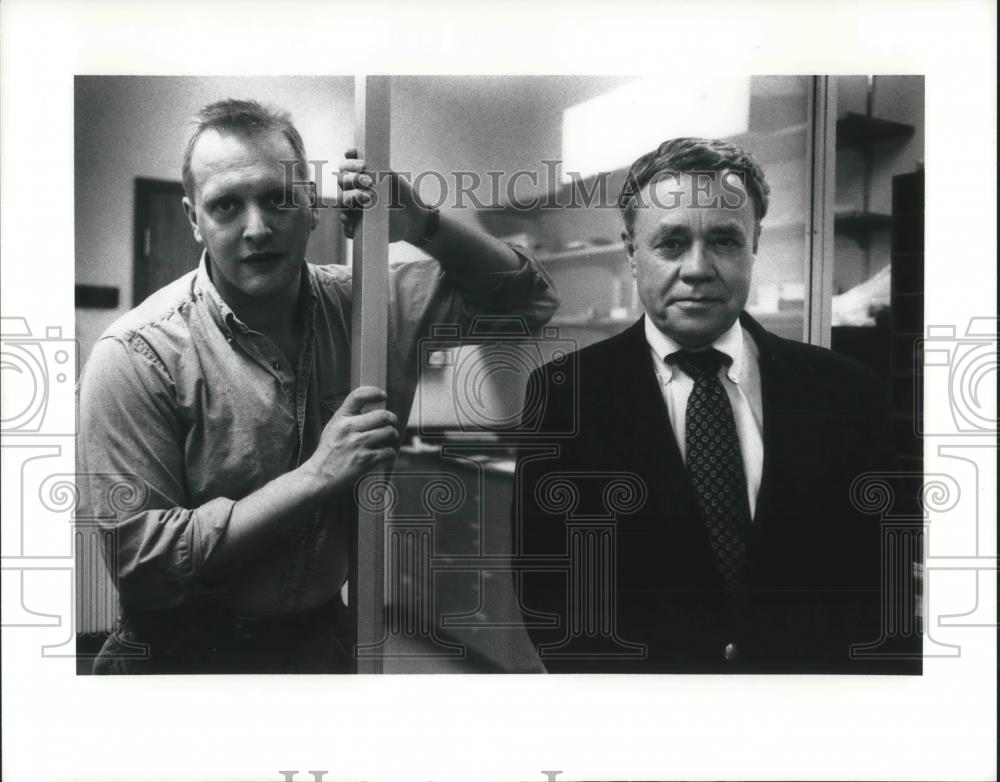 1991 Press Photo Inventors John L. West & J. Williams Doane of Glenn H. Brown - Historic Images