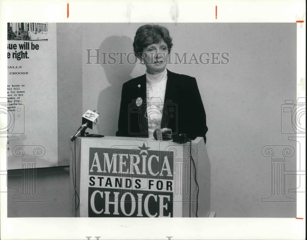 1991 Press Photo Carolyn Buhl, Freedom of Choice in opposition to HB 108 - Historic Images