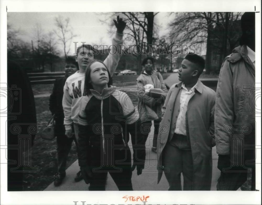 1991 Press Photo Project Step Up, Patrick Amon, Edward Hume &amp; Carlton Ferguson - Historic Images