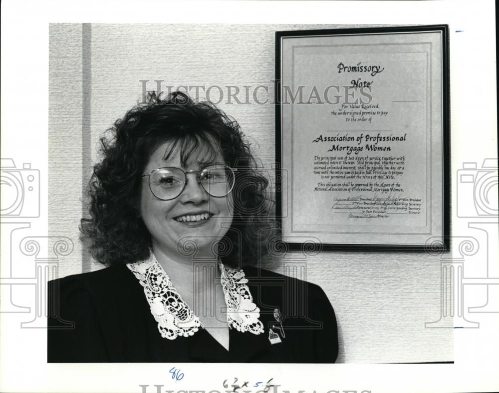 1991 Press Photo Ginny bell head of Local trade Association Mortgage Co. - Historic Images