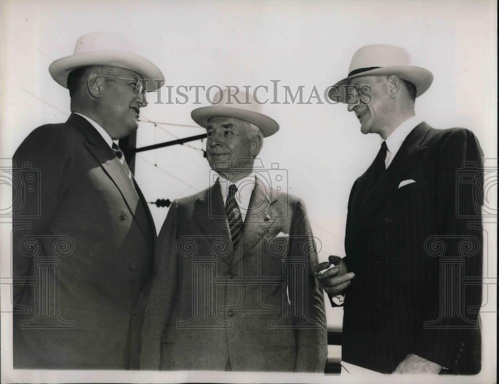 1939 Press Photo DC Asst Sec of War Louis Johnson, Sec of State Cordell Hull - Historic Images