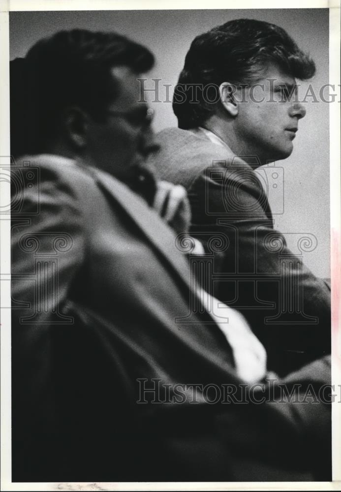 1991 Press Photo Dennis Dussel defendant in a Rape Case - Historic Images