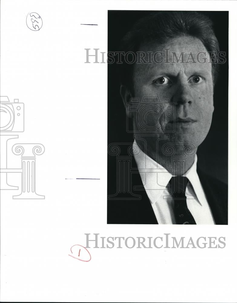 1991 Press Photo James C. Dinegar speaker at forum for Americans w/ disabilities - Historic Images