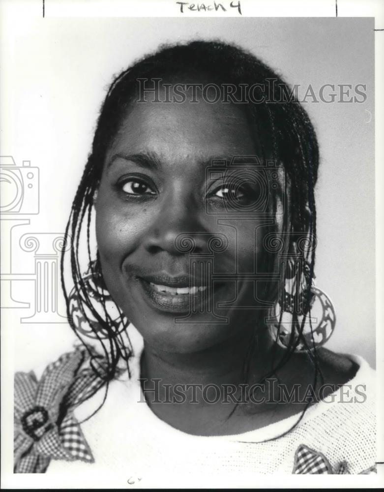 1991 Press Photo Juanita Brown teacher in desegregation series - Historic Images