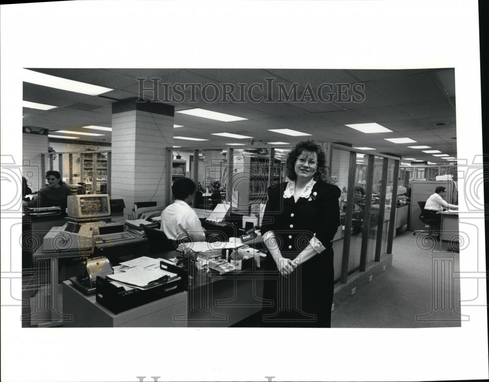 1991 Press Photo Local Trade Association for Woman in Mortgage Ginny Bell - Historic Images