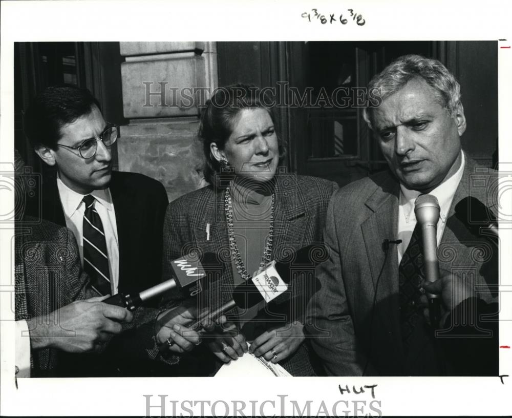 1991 Press Photo Sen, Eric D. Fingerhut, Jane Campbell, and Anthony Sinagra - Historic Images