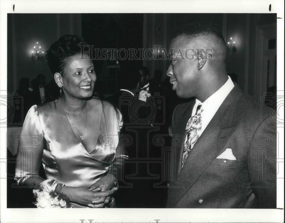 1991 Press Photo Boone &amp; Clemons at Black Professionals Association Dinner - Historic Images