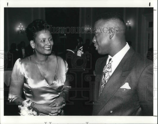 1991 Press Photo Boone & Clemons at Black Professionals Association Dinner - Historic Images