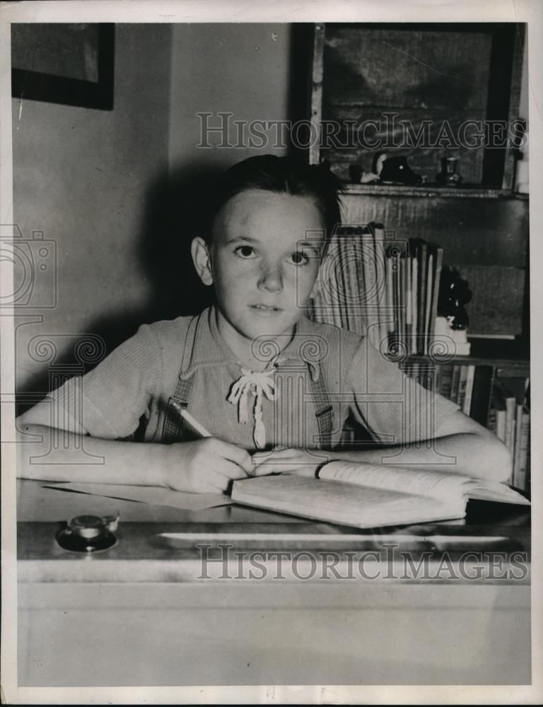 1937 Press Photo San Luis Obispo Kenneth Page Emerson Grammar School Student - Historic Images