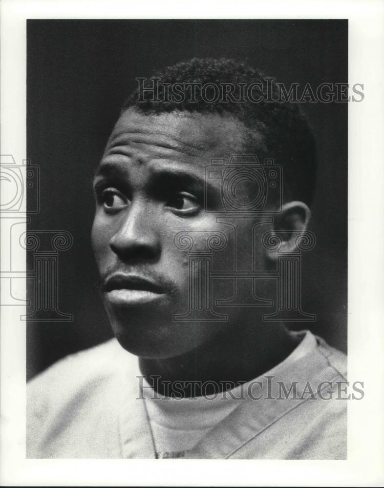 1990 Press Photo Frank Burks arraignment for Delaney murder - Historic Images