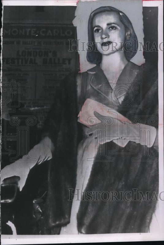 1956 Press Photo Monaco Mrs Maree Pamp arrested for theft - Historic Images