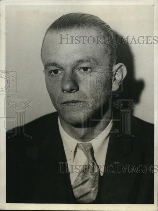 1930 Press Photo Robert Gilhausen Arrested In Plot to Kidnap Harry Chandler - Historic Images